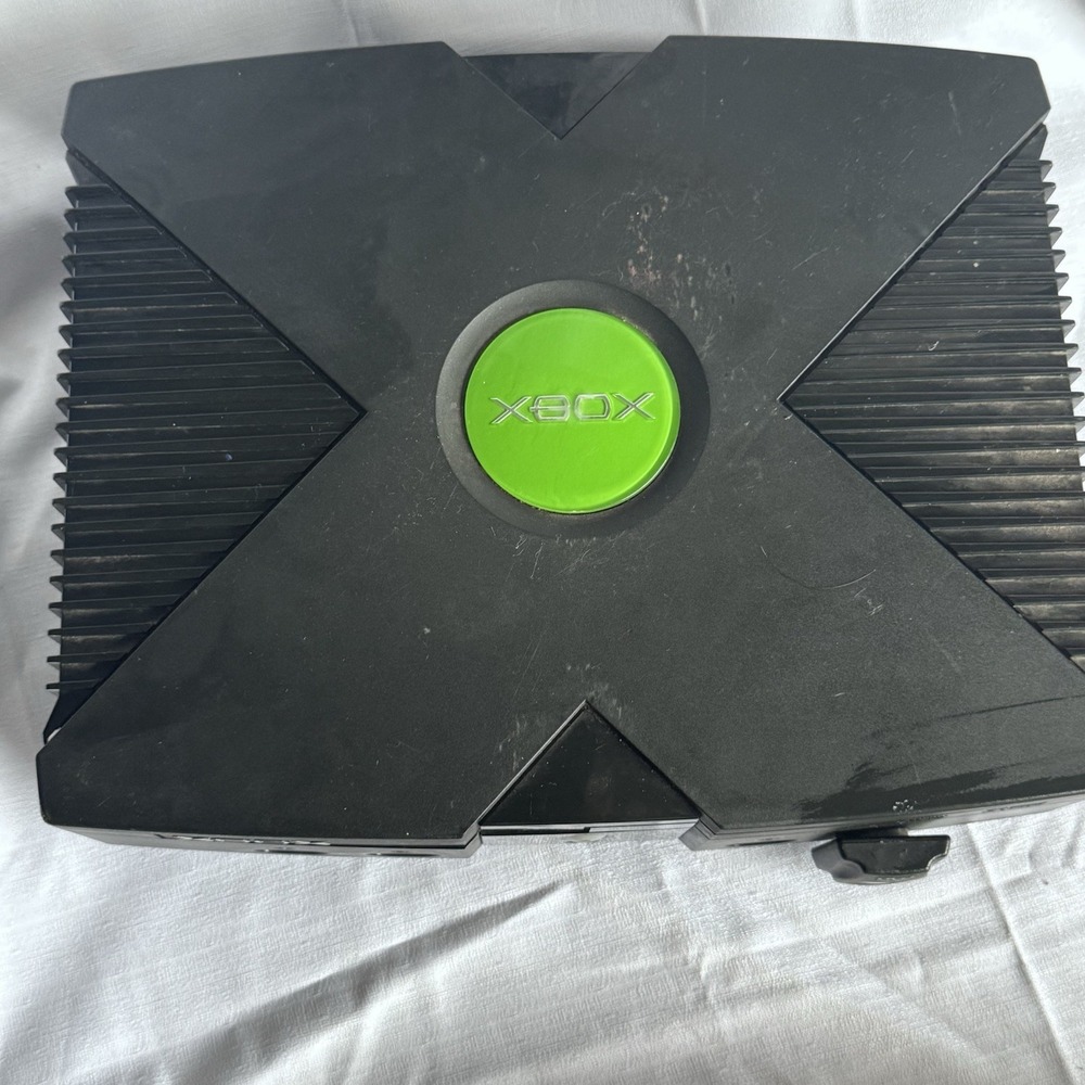 Microsoft Xbox Original Console Black Not Tested For Parts and Repairs Y2K VTG